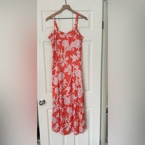 Orange Floral Dress